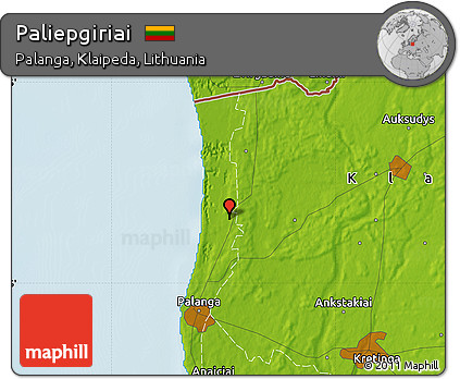 Physical Map of Paliepgiriai