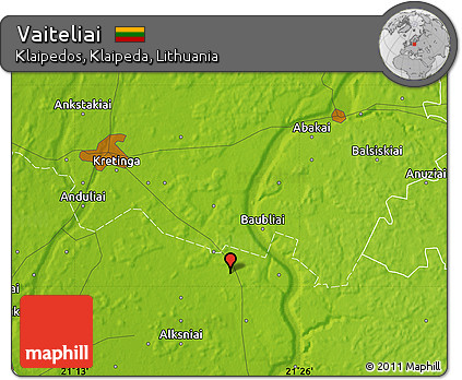 Physical Map of Vaiteliai
