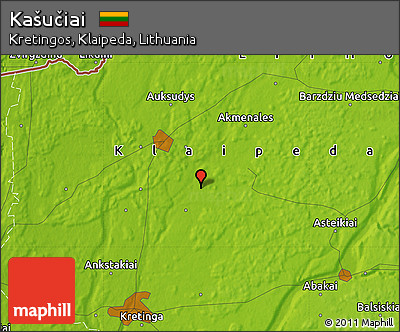 Physical Map of Kašučiai