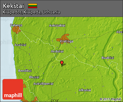 Physical Map of Kėkštai