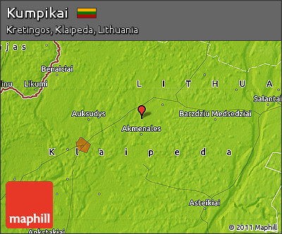Physical Map of Kumpikai