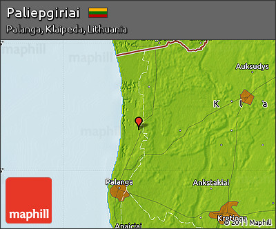 Physical Map of Paliepgiriai