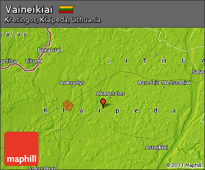 Physical Map of Vaineikiai