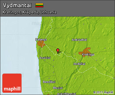 Physical Map of Vydmantai
