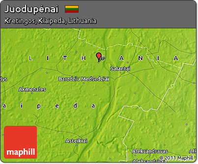 Physical Map of Juodupėnai