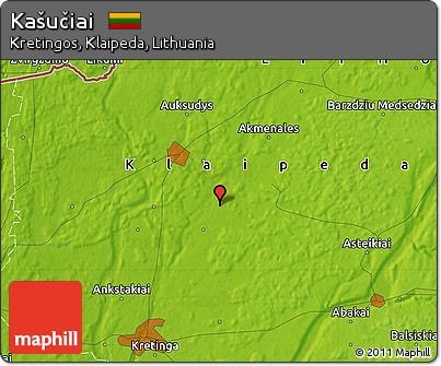 Physical Map of Kašučiai