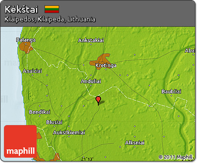 Physical Map of Kėkštai