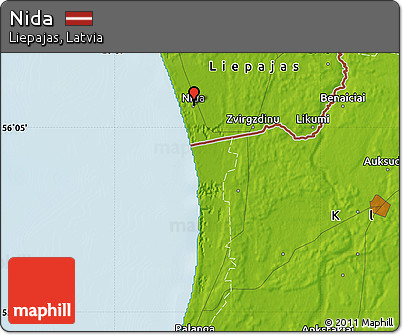 Physical Map of Nida