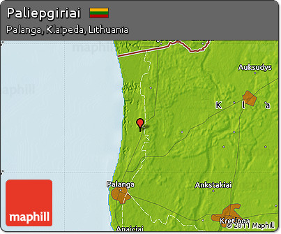 Physical Map of Paliepgiriai