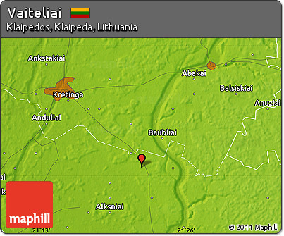 Physical Map of Vaiteliai