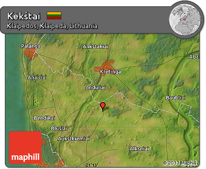 Satellite Map of Kėkštai