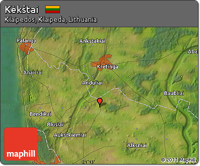 Satellite Map of Kėkštai