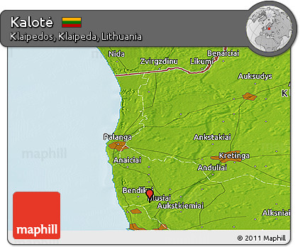 Physical Panoramic Map of Kalotė