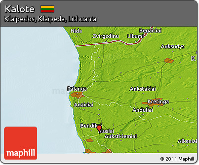 Physical Panoramic Map of Kalotė