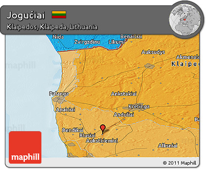 Political Panoramic Map of Jogučiai