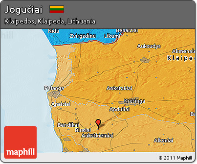 Political Panoramic Map of Jogučiai