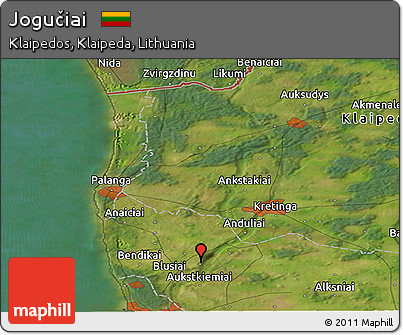 Satellite Panoramic Map of Jogučiai