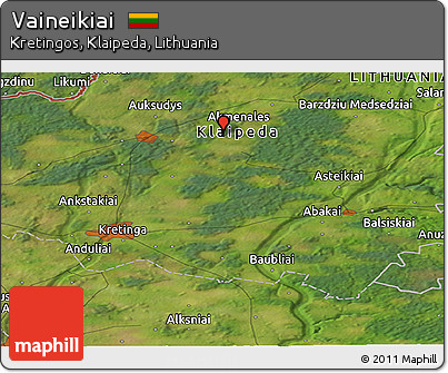Satellite Panoramic Map of Vaineikiai