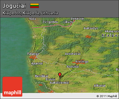 Satellite Panoramic Map of Jogučiai