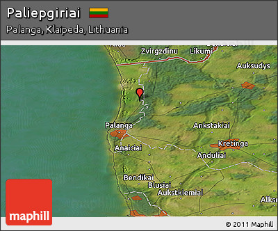 Satellite Panoramic Map of Paliepgiriai