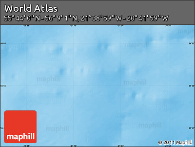 Physical Map of the Area around 55° 56' 31" N, 21° 10' 29" W