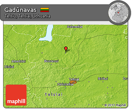 Physical 3D Map of Gadūnavas
