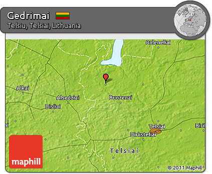 Physical 3D Map of Gedrimai