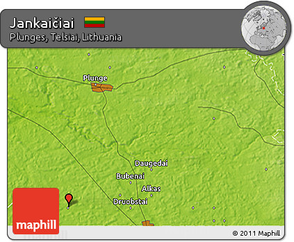 Physical 3D Map of Jankaičiai