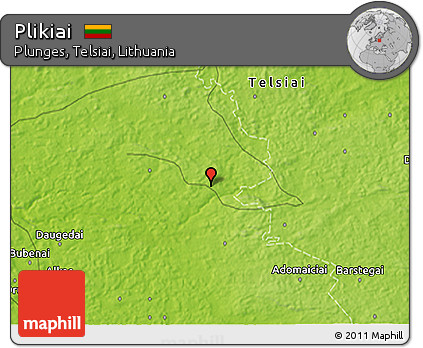 Physical 3D Map of Plikiai