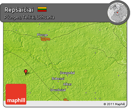 Physical 3D Map of Rėpšaičiai