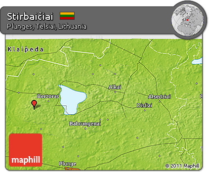 Physical 3D Map of Stirbaičiai