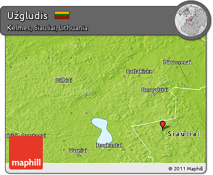 Physical 3D Map of Užgludis