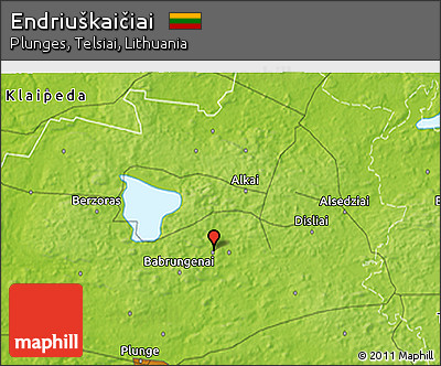 Physical 3D Map of Endriuškaičiai