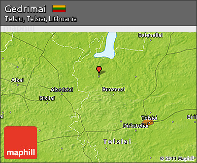 Physical 3D Map of Gedrimai