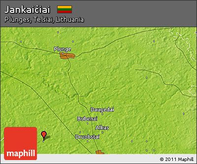 Physical 3D Map of Jankaičiai