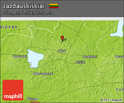 Physical 3D Map of Jazdauskiškiai