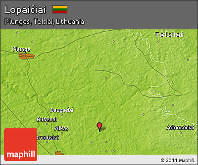 Physical 3D Map of Lopaičiai