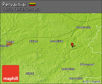 Physical 3D Map of Pervainiai