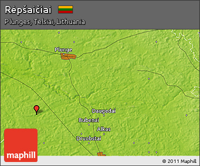 Physical 3D Map of Rėpšaičiai