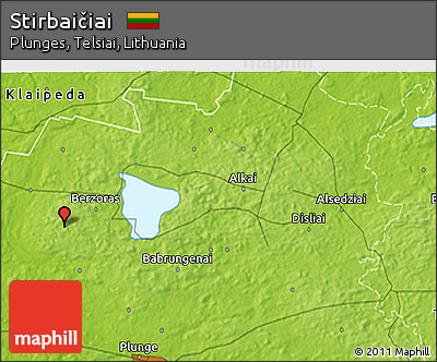 Physical 3D Map of Stirbaičiai