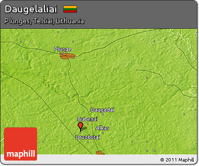 Physical 3D Map of Daugėlaliai