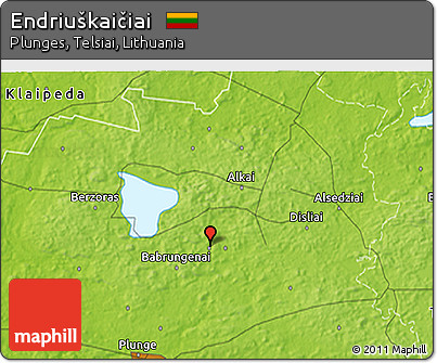 Physical 3D Map of Endriuškaičiai