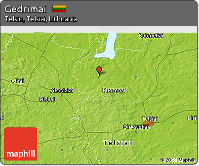 Physical 3D Map of Gedrimai