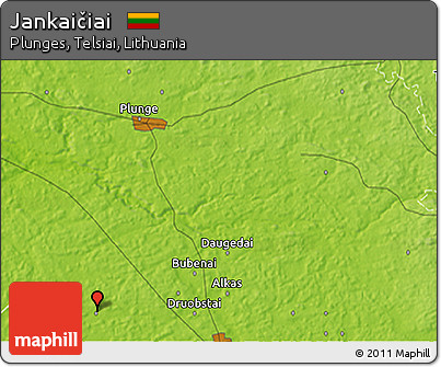 Physical 3D Map of Jankaičiai