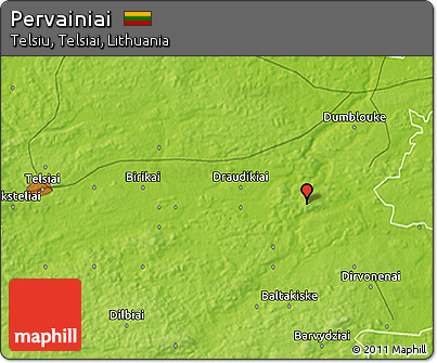 Physical 3D Map of Pervainiai