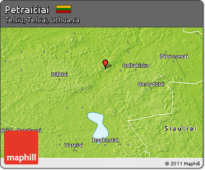 Physical 3D Map of Petraičiai