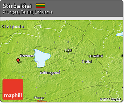 Physical 3D Map of Stirbaičiai