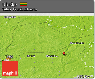 Physical 3D Map of Ubiškė