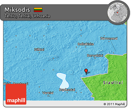 Political 3D Map of Miksodis