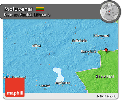 Political 3D Map of Moluvėnai